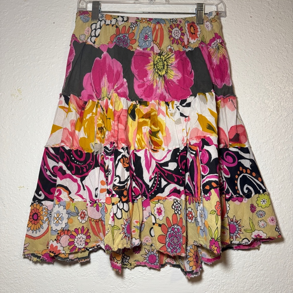 Patchwork Fairy Whimsy Boho Cottagecore Skirt Siz… - image 1